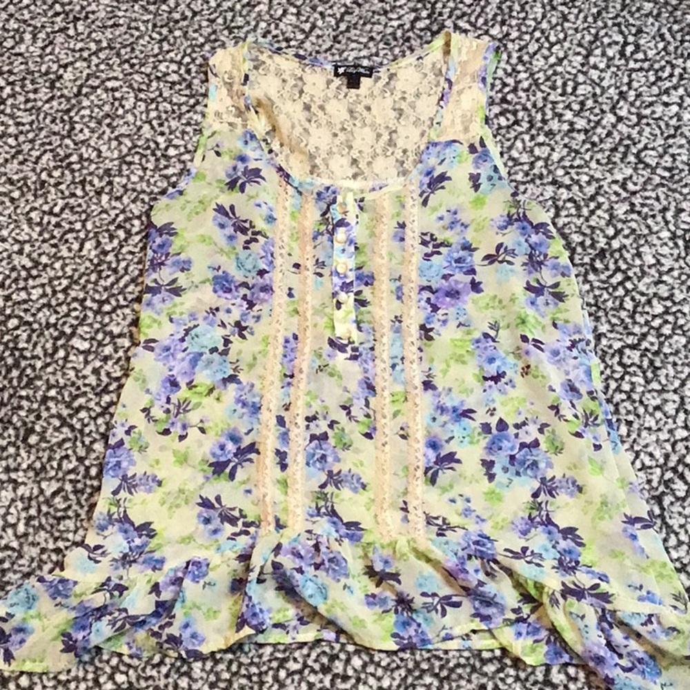 Sheer floral top